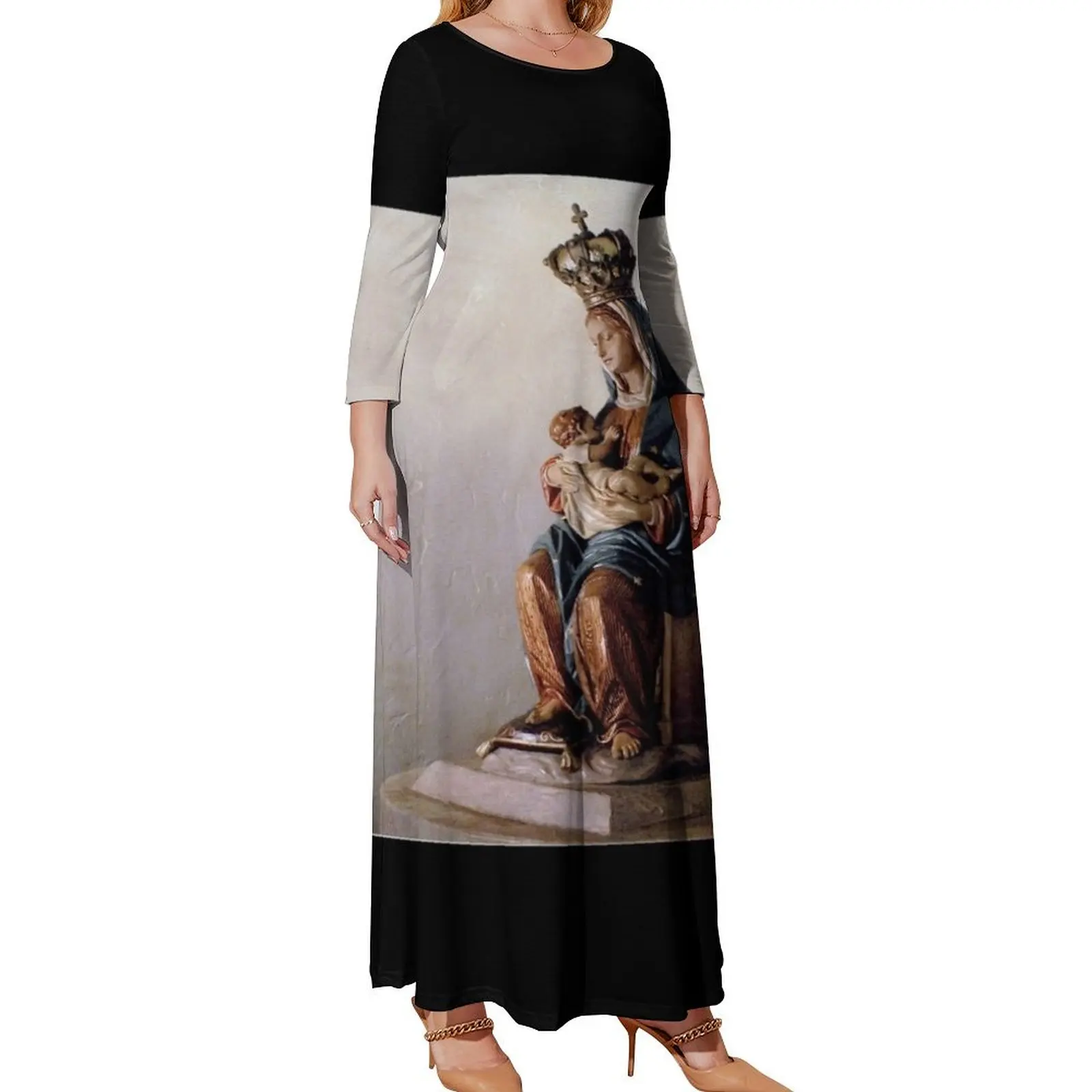 

Our Lady of La Leche (side view) Long Sleeved Dress dresses for women 2024 Female clothing dresses summer woman 2024