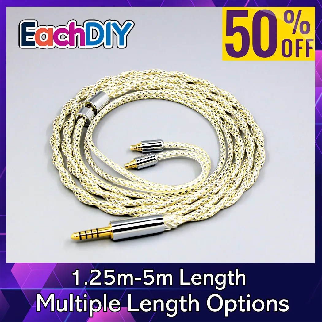 TypeS 23AWG Litz Shielding Silver OCC Earphone Cable For Sennheiser IE100 IE400 IE500 Pro LN008940