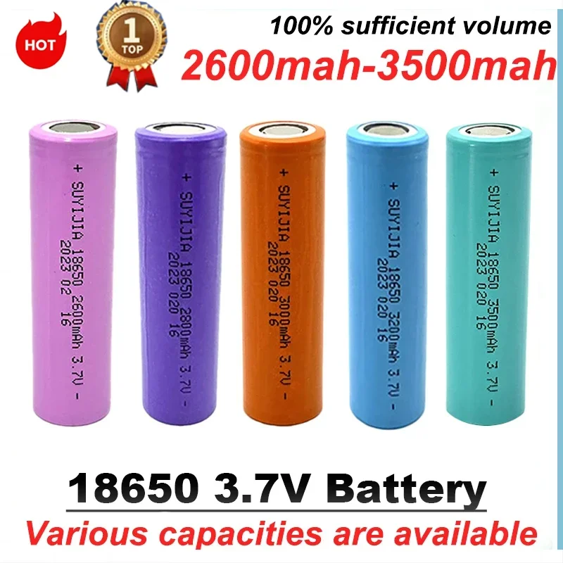 Original Battery 18650 Rechargable 3500mAh 3.7V Lithium Li-ion Batteries 20A Discharge for Counter Strong Light Flashlight