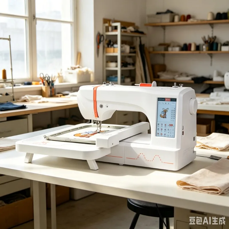 Household Mini Automatic Embroidery Machine POOLIN Digital Electric DIY Embroidery Equipment For Garment Fabric Bag