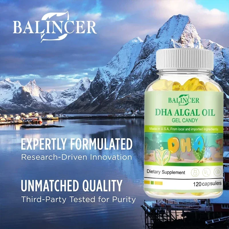 DHA Seaweed Oil Gel Supplement - Helps improve eye and brain function