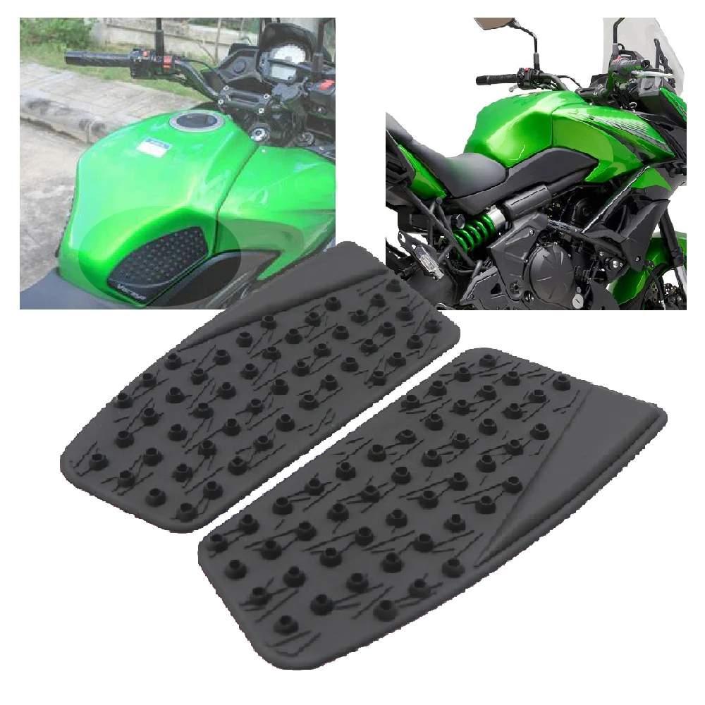 Fits for Kawasaki Versys 650 LT ABS KLE650 2015-2023 Motorcycle Logo Tank Pad Side Fueltank Traction Knee Grips Anti Slip Pads