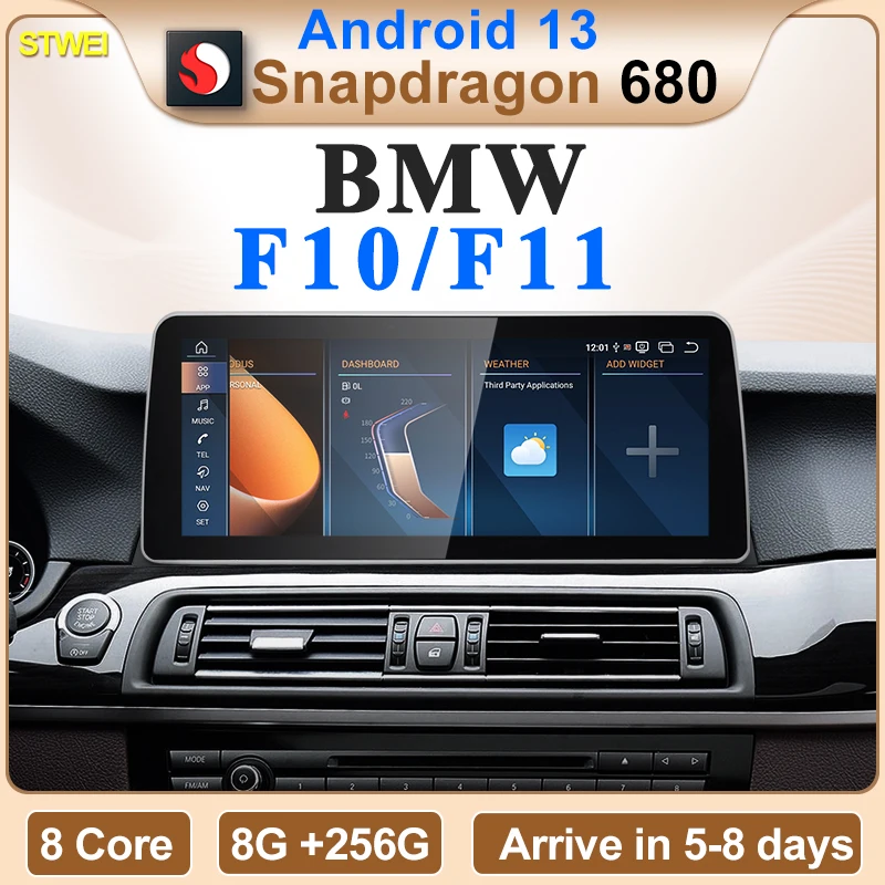 2024 New ID6 ID7 ID8 Android 13 Qualcomm680 Snapdragon6225 8GB 256GB 12.3inch For BMW 5Series F10 F11 Car CarPlay AUTO GPS NAVI