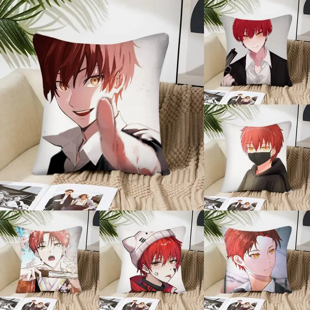 Karma Akabane Anime A-Assassination Classroom Pillow Case Fashion Square Pillowcase Bedroom Sofa Room Ins Decoration Leisure