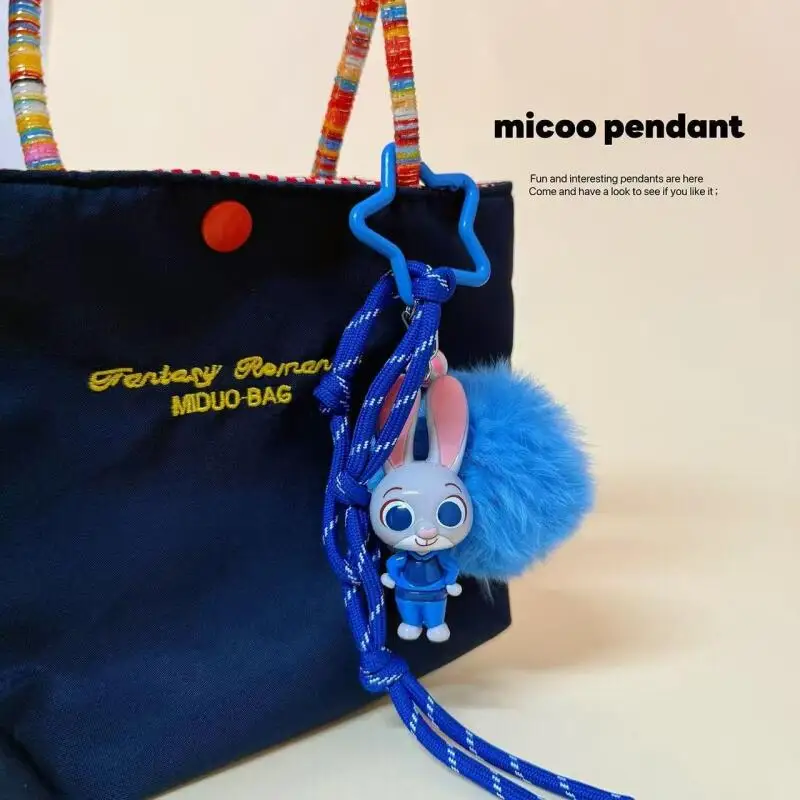 Disney Zootopia Judith Hopps Nick Wilde Pluche Bal Nylon Touw Sleutelhanger Rugzak Hangende Ornamenten Taille Decoratie Vriend Gift