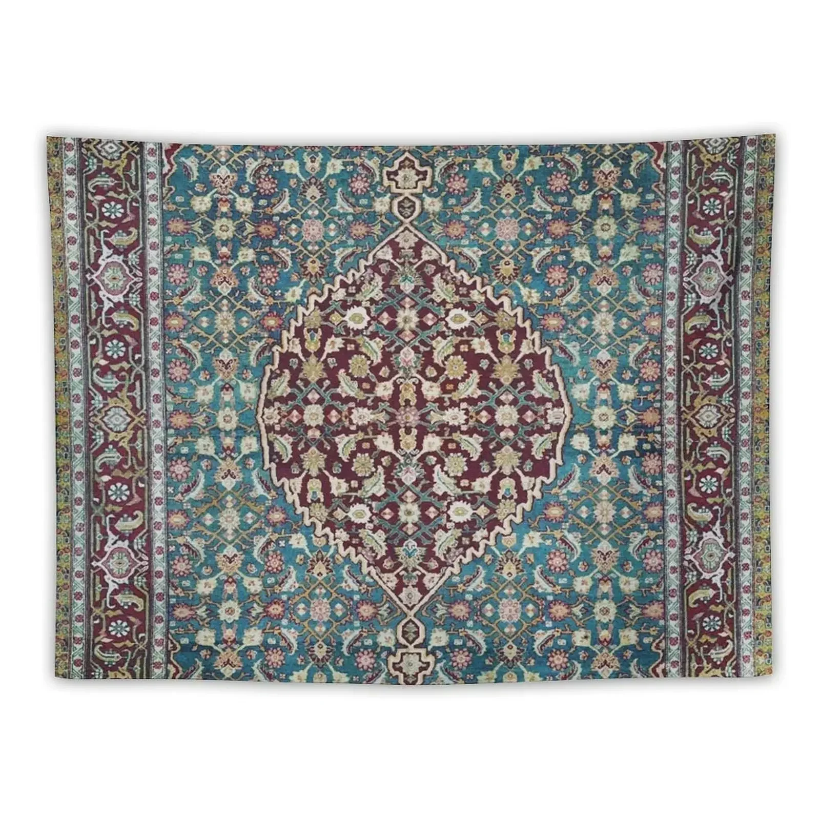 Antique Agra North India Carpet Print Tapestry Decoration For Home Tapete For The Wall Tapestry