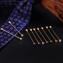 Fashion Collar Pins High Quality Spiral Button Men's 7CM Simple British French Shirt Tie Accessories Mens Jewelry Gifts