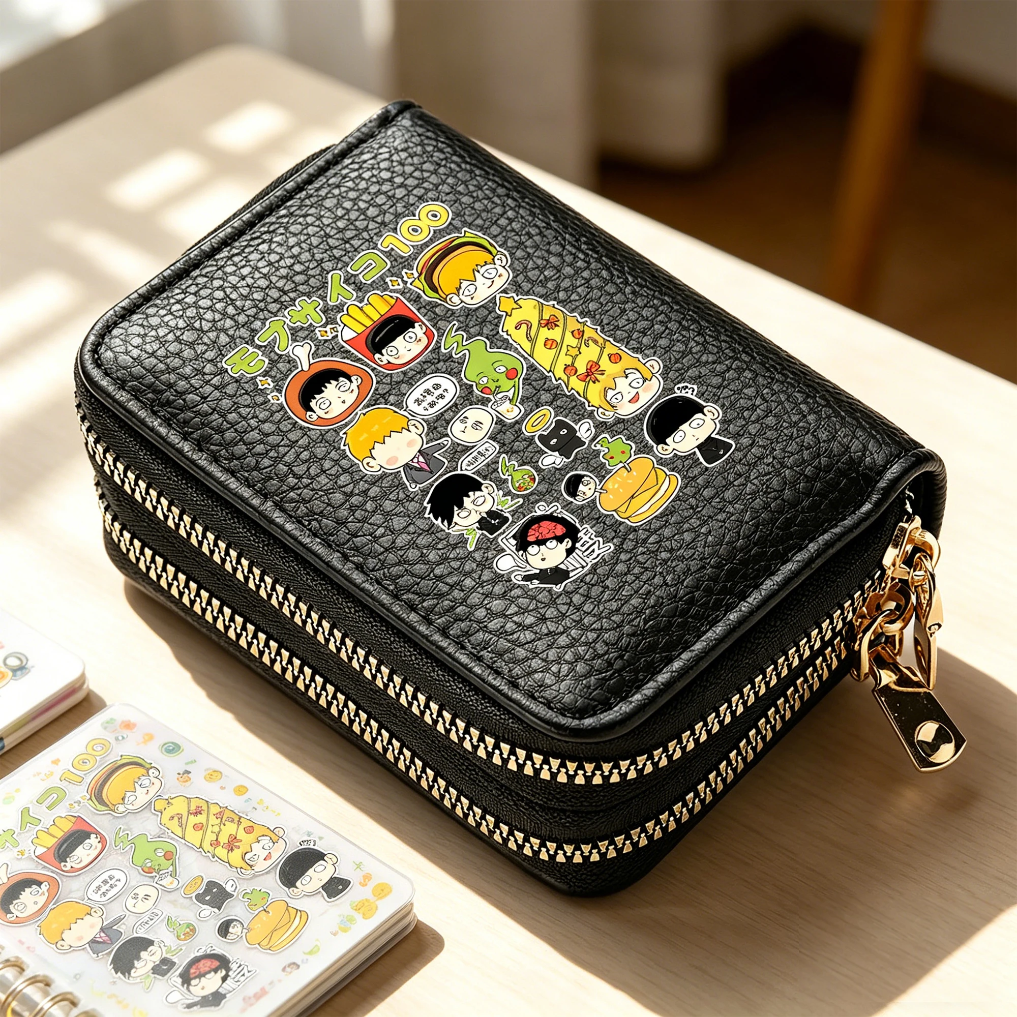 

Anime Mob Psycho 100 Girls Cartoon Short Wallets Zipper Card Holder Mini Coin Purses Cute Clutch Bags Women Money Cash Pocket