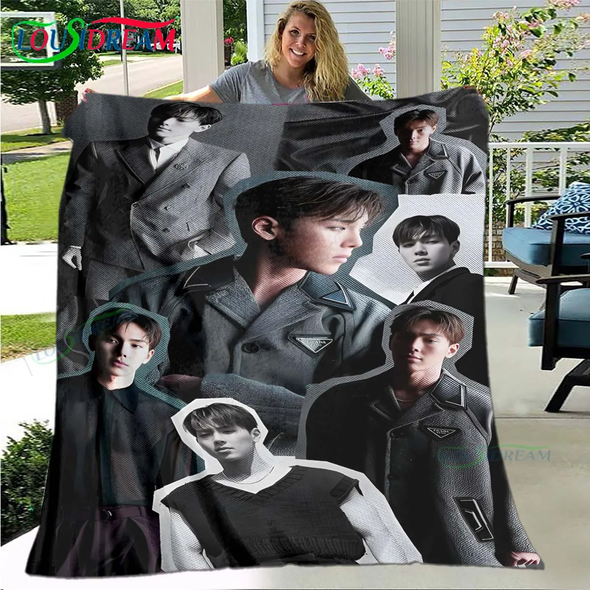 

Hot Fashion K-POP Singer M-MONSTAS X Flannel Adult and Children's Blanket Sofa Bed Decoration Blanket Portable Blanket Gift