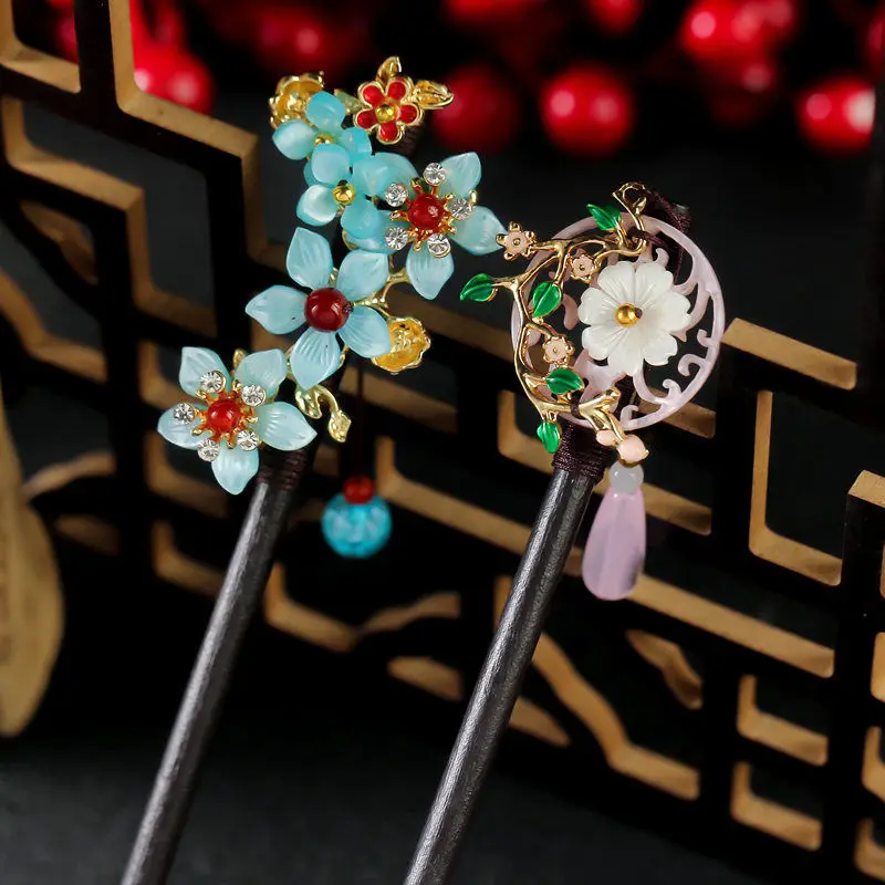 

Chinese Hair Accessories Hairpin Daily Flower Chinese Style Hairpin for Women