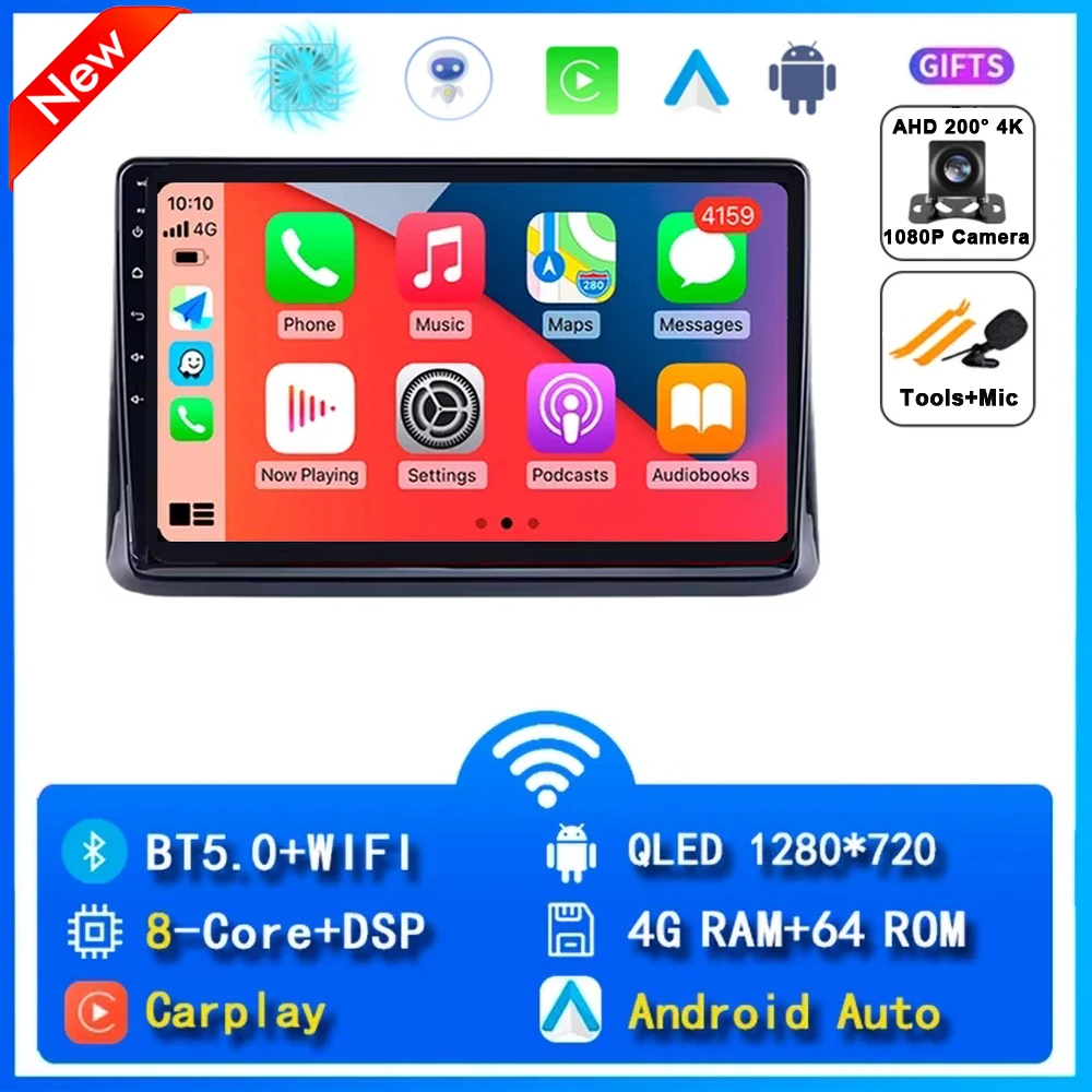 10 '' Wireless Carplay Android 16 for Toyota Noah 80 Esquire Voxy