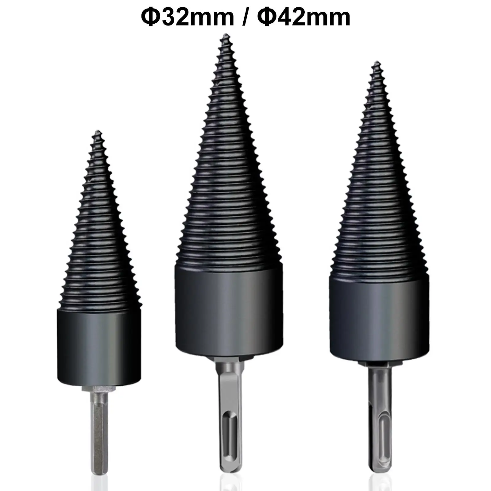 Steel Firewood Drill Bit Heavy Duty Wood Splitter Wood Cut Tool Timber Breaking Chopper Bits Electric Log Splitter Drill Bit