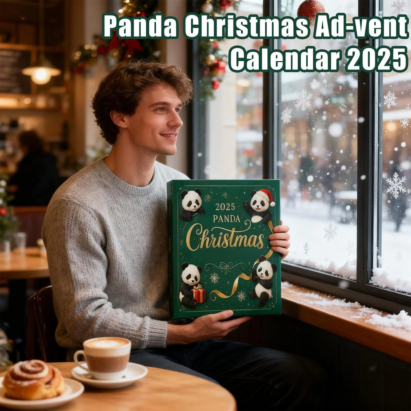 الباندا تقويم القدوم 2025 2D الاكريليك الباندا الحلي عيد الميلاد العد التنازلي التقويم شجرة عيد الميلاد زينة عيد الميلاد مفاجأة الهدايا #6