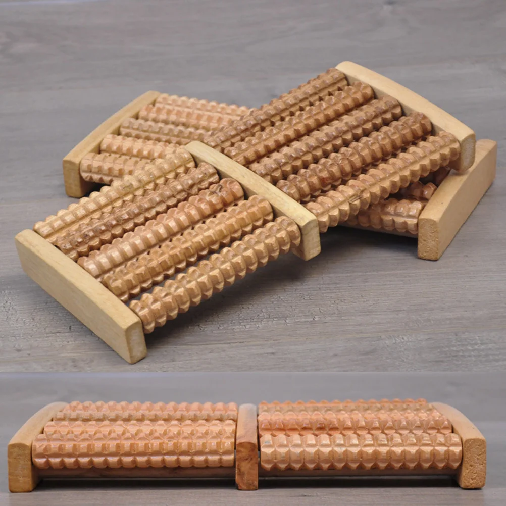 

Wooden Foot Roller Massager For Arch Heel Relief Muscle Tension Acupuncture Therapy Blood Flow Durable Eco-