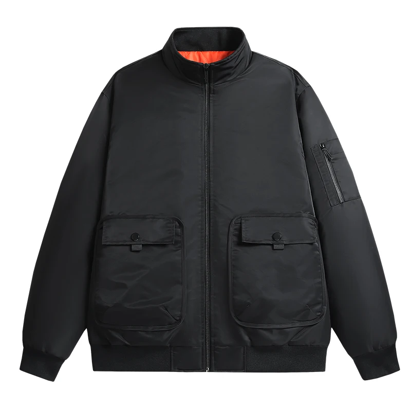 

Men's Warm and Cold Jacket for Autumn and Winter, Casual Stand Collar, Thick Workwear Clothes, Simple and Comfortable Loose Coat