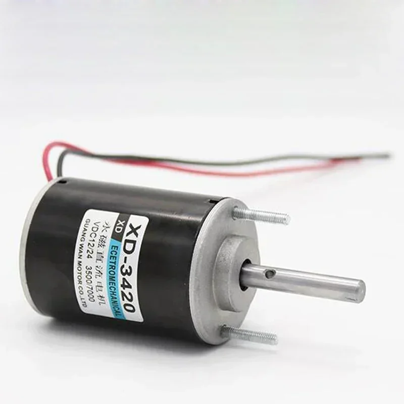 DC 12V 3500rpm or 24V 7000rpm High Speed DC 30W Marshmallow Permanent Magnet Miniature DC Small Motor