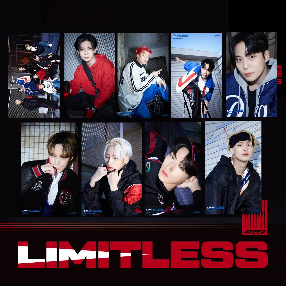 

C ATEEZ New "Limitless" Jin Hongzhong Ding Runhao Peripheral Same Collection Star Card