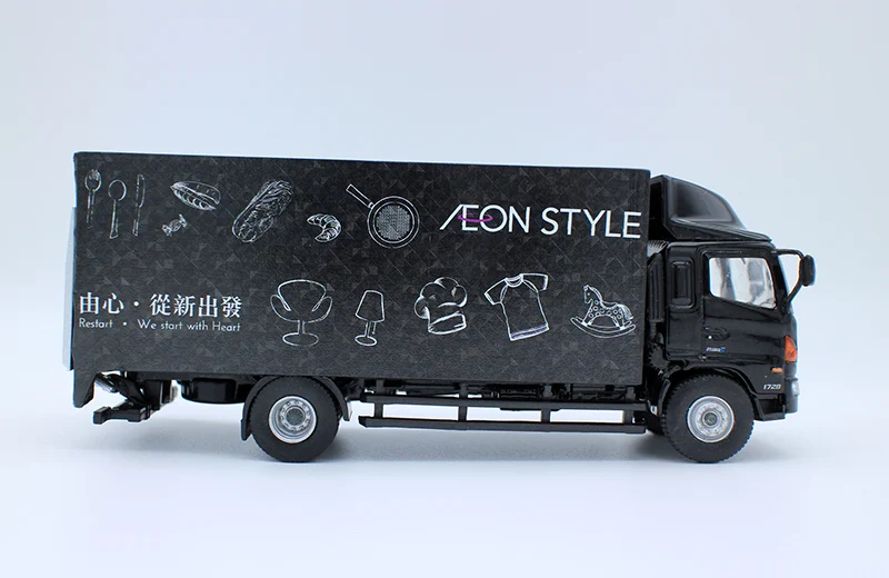 TINY 1/76 Scale Hino 500 Box Lorry AEON Style Truck Transportation Dicast Alloy Toy Cars For Collection Display Gifts