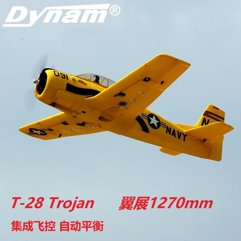 Dynam-dylemi T28 4s, modelo de avión realista de la Segunda Guerra Mundial, Control remoto electrónico, versión V2, avión de combate de ala fija