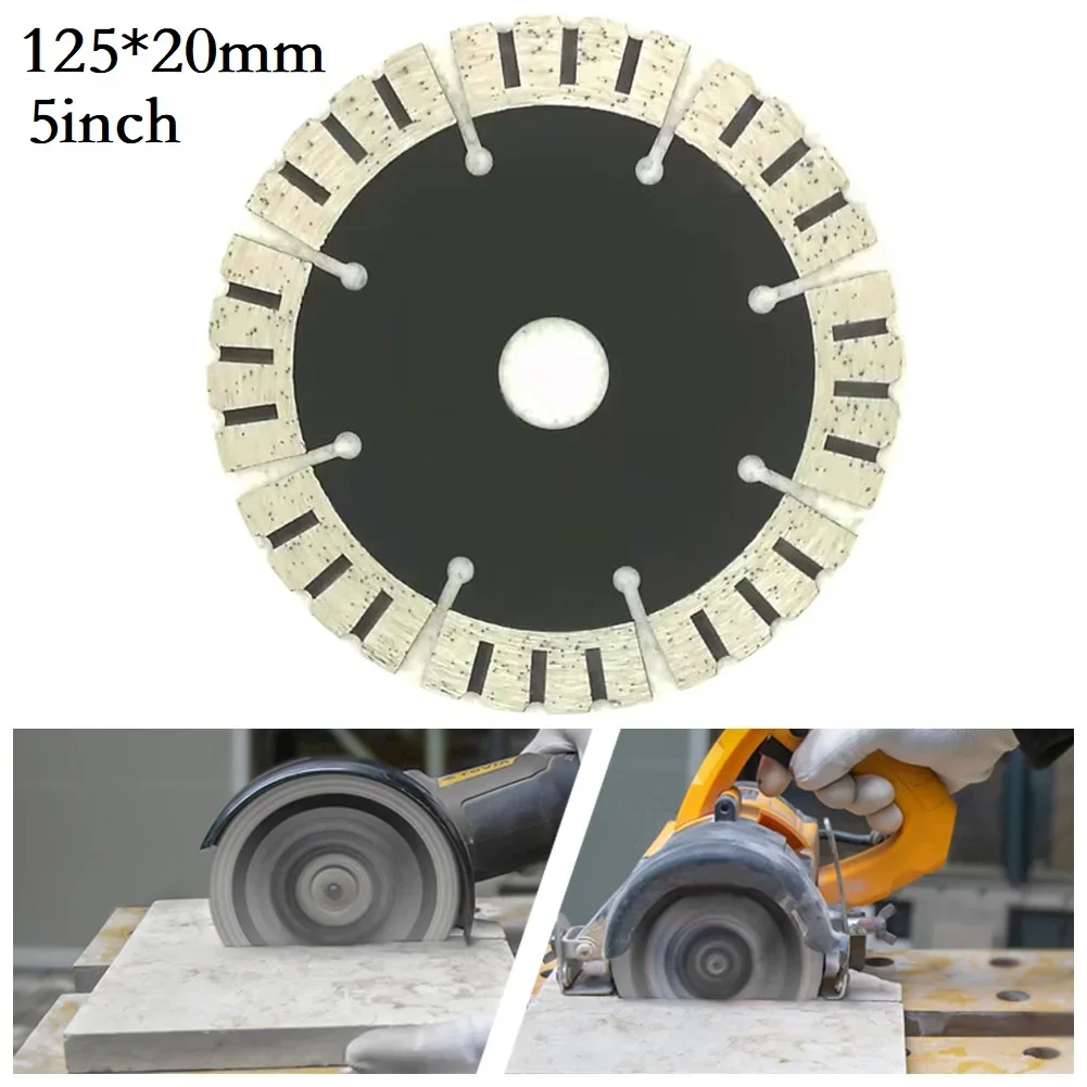 

1pc 125mm 5in Diamond Cutting Disc Segment Saw Blade Concrete Marble Ceramic Inner 20mm For Angle-Grinder Marble Cutting Machine