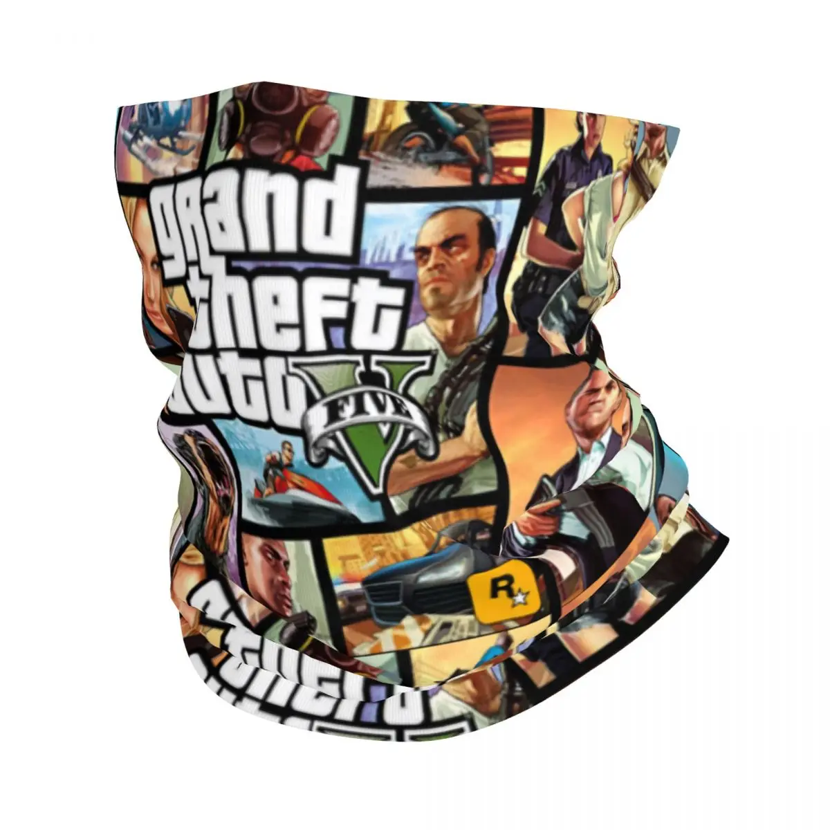 Grand Theft Auto Bandana Neck Gaiter Windproof Face Scarf Cover Women Men Electronic Games Headband Tube Balaclava