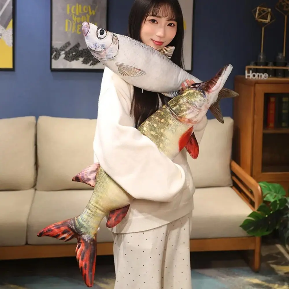 

Perch Simulation Fish Plush Pillow Grouper Stuffed Cartoon Fish Plush Toy Soft Lovely Fish Anime Pillow Dolls Kids Gifts