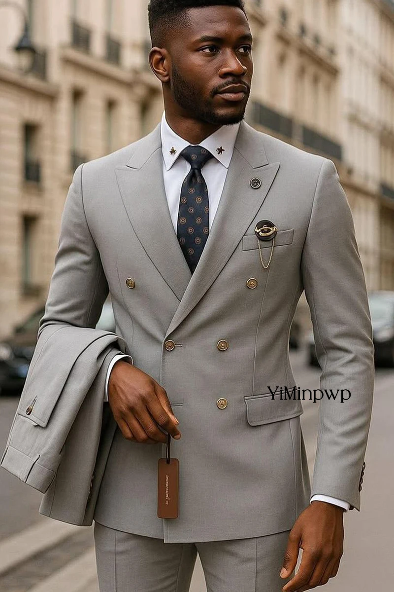 Herenpak Zakelijke formele gelegenheid Smoking Bruidegom Beste stalknecht Bruiloft Schoolfeest Mannelijke pak 2-delige set Blazerbroek 2026