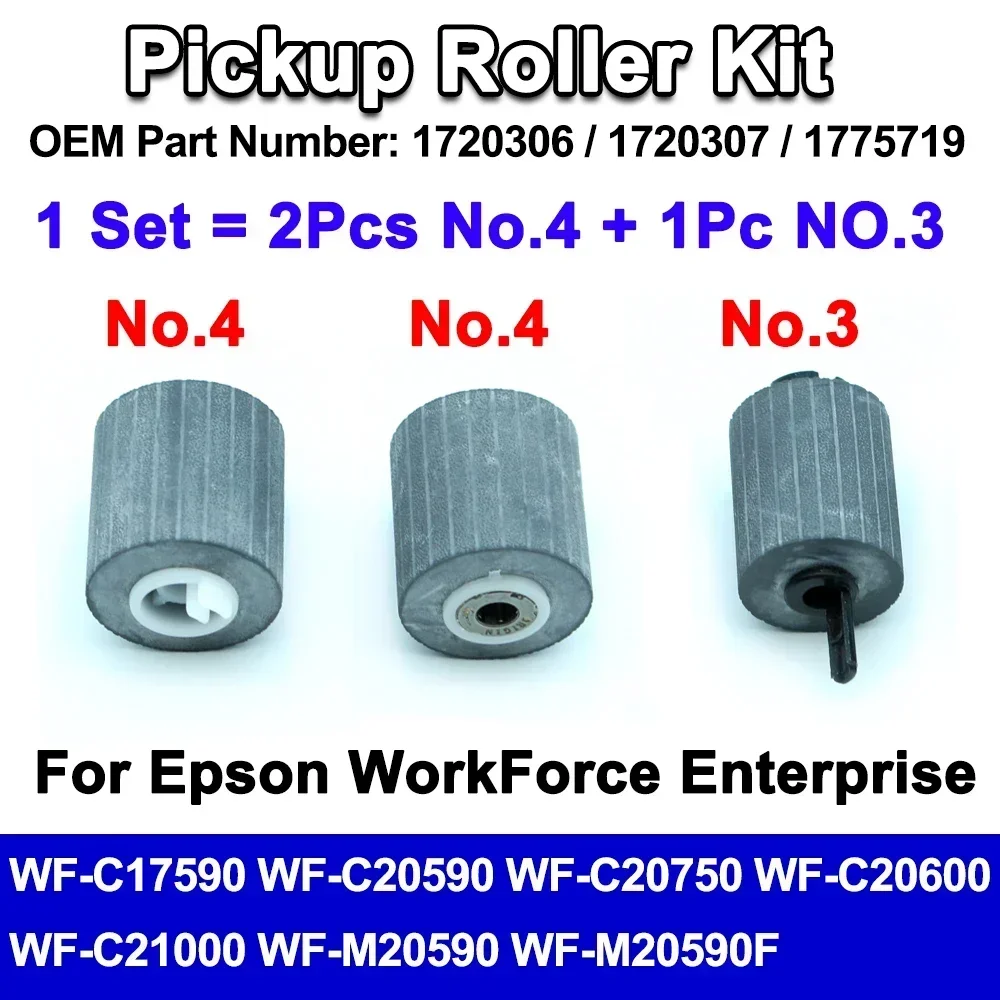 WF-C17590 Printers ASF Pickup Roller Tire 1720306 1720307 1775719 For Epson WorkForce C20590 C20750 C20600 C21000 M20590 M20590F