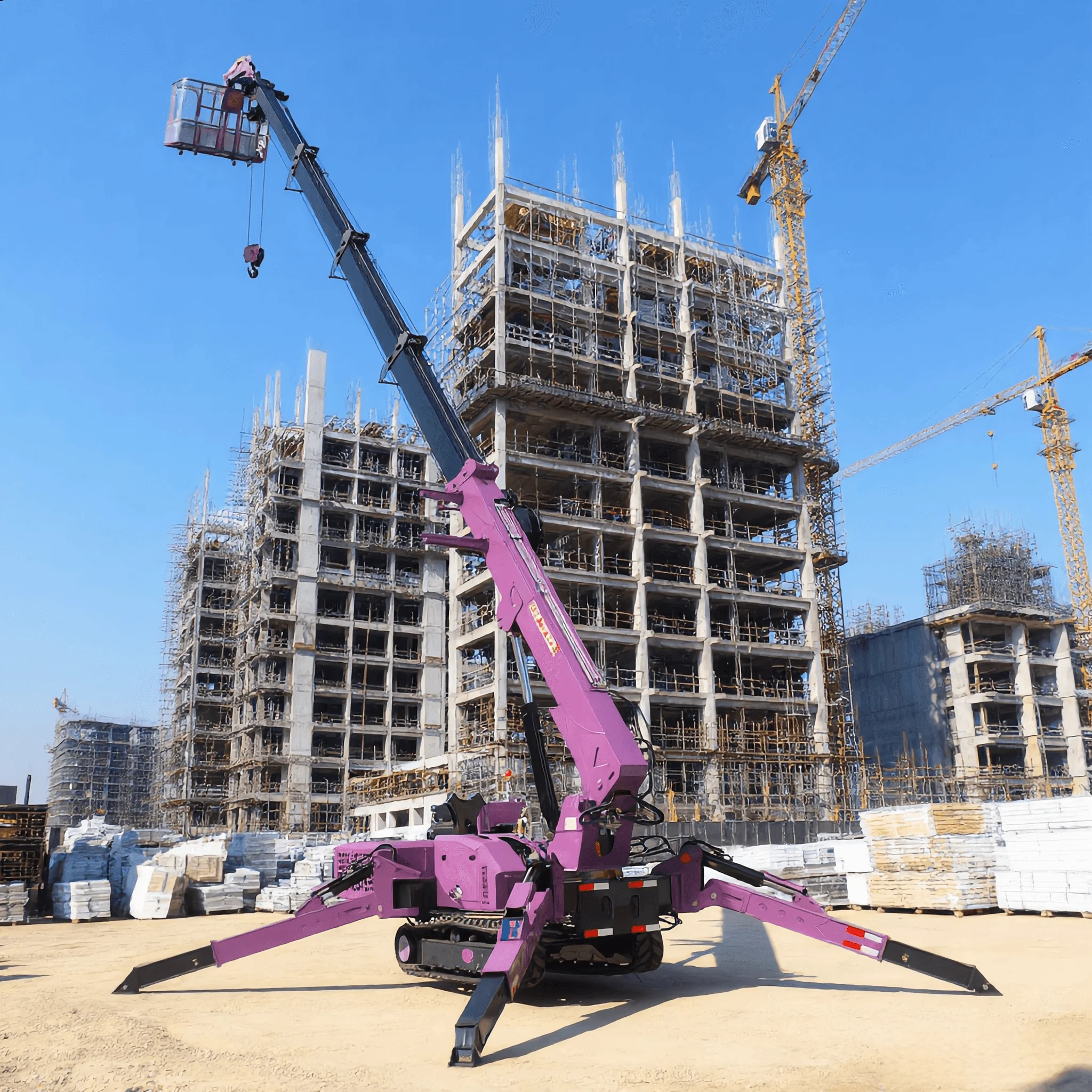 Diesel Spider Crane 5 Ton Mini Crawler Crane for Outdoor Rough Terrain Construction Professional Heavy Duty Lifting Machine Pro