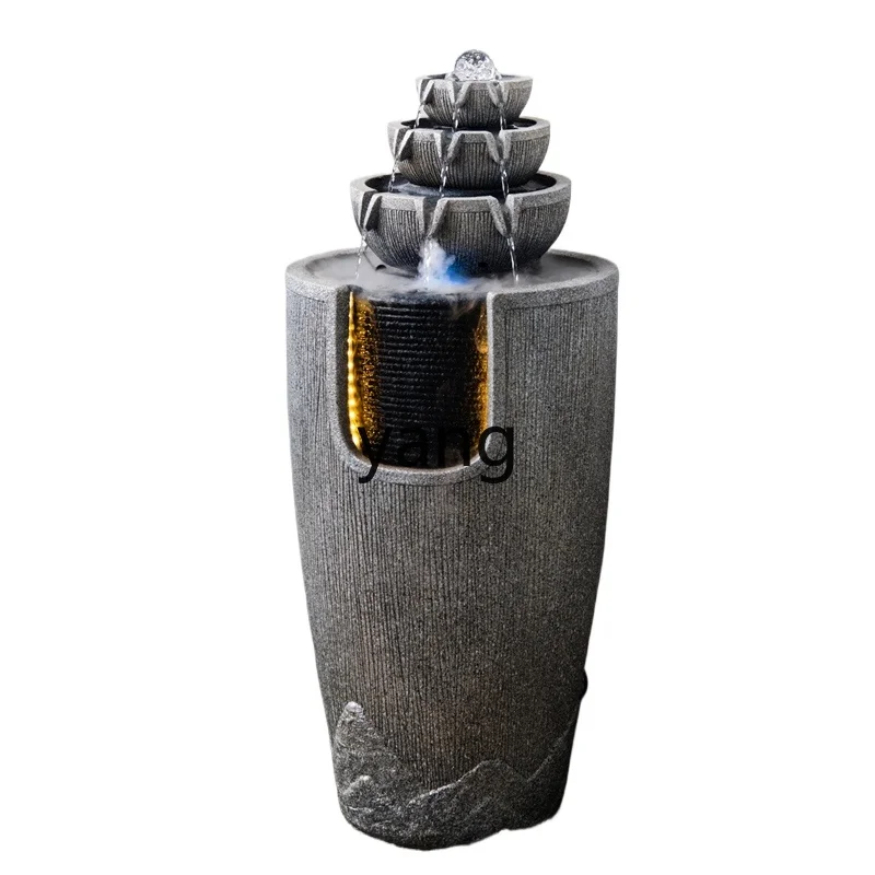 LTT floor-to-ceiling flowing water ornament circulation fountain living room decoration lucky balcony water landscape
