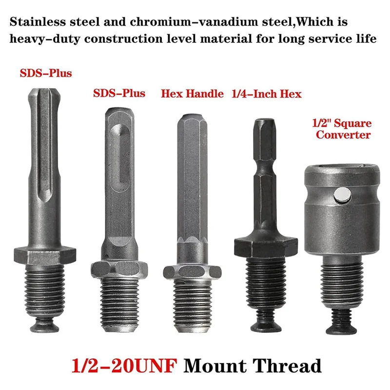 

AB47-3-16Mm Drill Chuck Adapter 1/2-20UNF, For Impact Driver/Electric Drill/Hammer Drill, 16Mm Chuck Key