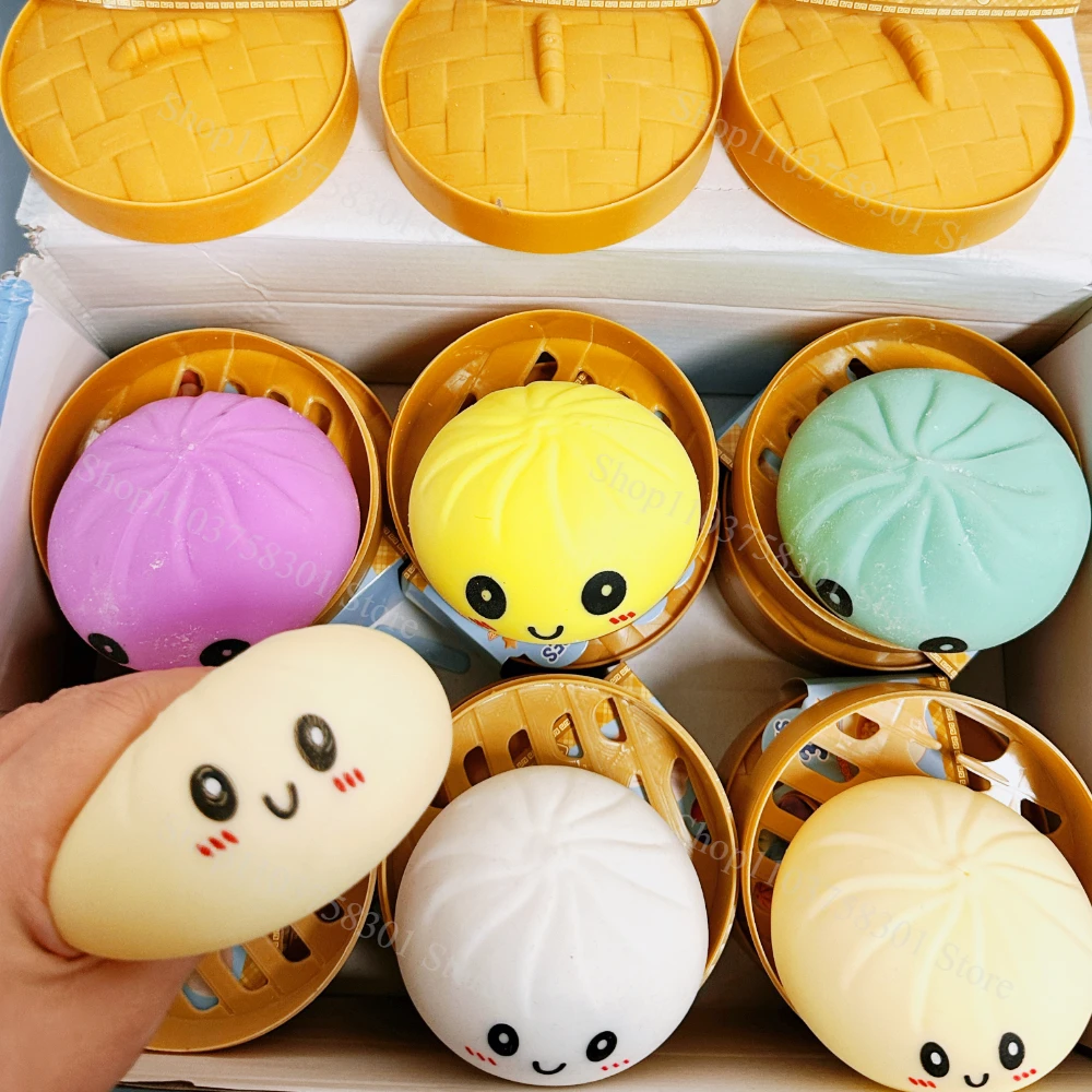 

Hot Sale Soft TPR Dumpling Squishy Fidget Toy Simulation Bun Stress Relief Portable Relax Toy for Wholesale