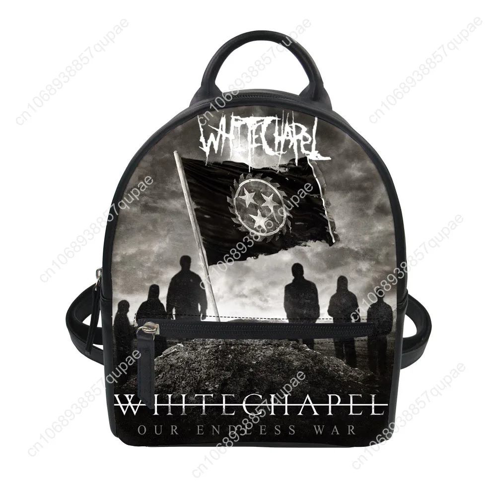 Whitechapel Heavy Metal Band Custom Backpack Purse Carter Schoolbags Double Shoulder Bag Mini Daypack Leather Travel Bag