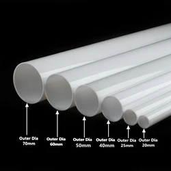 Tube acrylique blanc pour aquarium, fournitures d'eau précieuses, tuyau en plexiglas, maison, jardin, abat-jour, raccords, étui de support, bricolage, poisson, OD 16 ~ 70mm