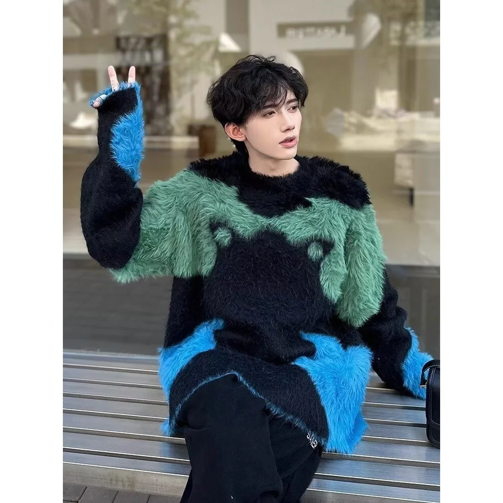 Sweater Rajut Hangat dan Modis untuk Pria, Kasual, Lembut, Nyaman, Pakaian Musim Dingin, Potongan Lurus, Serat Poliester