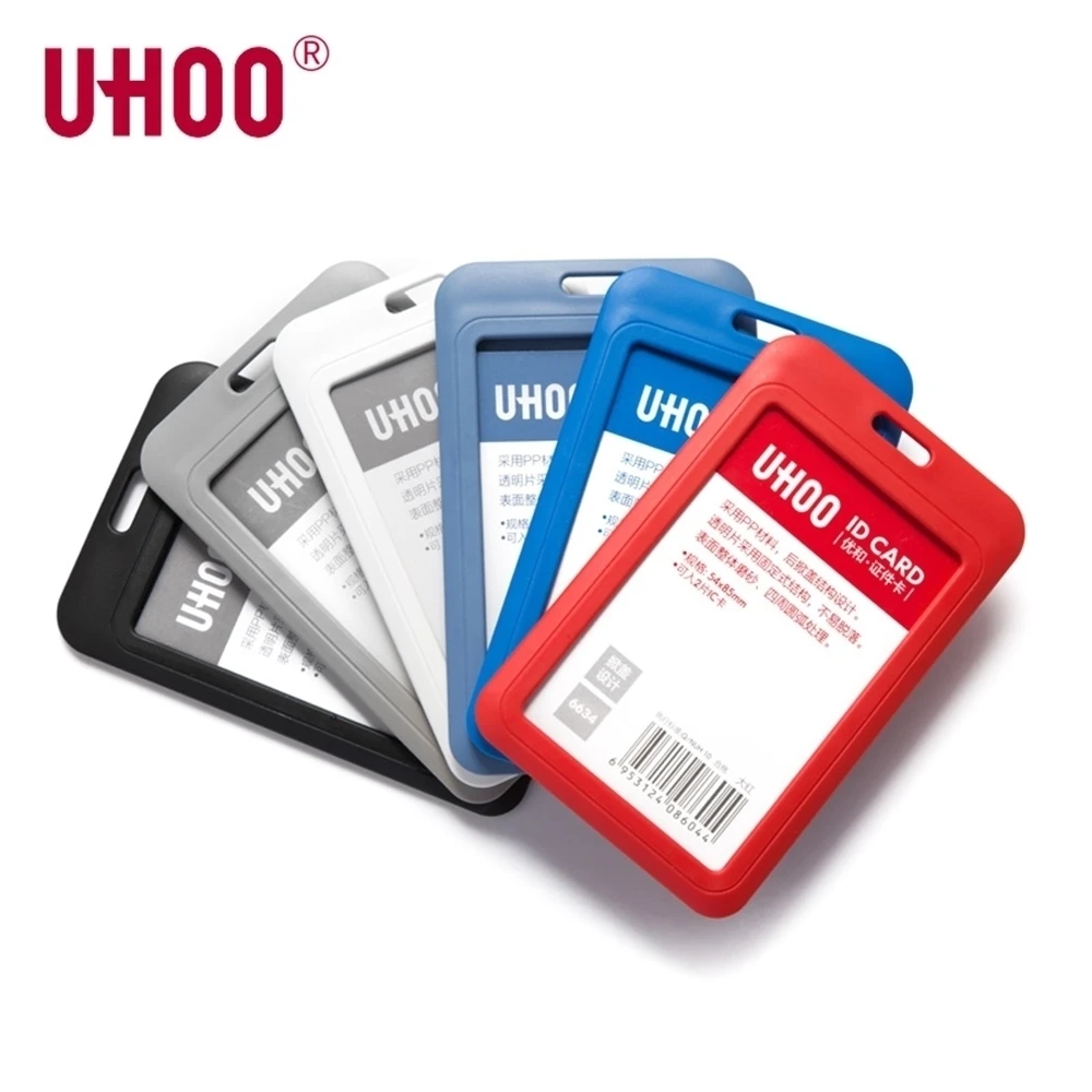 10pcs Pp Uhoo 6634 Vertical Neck Card Badge Holder Name Tag Frame Business Card Display Frame Id Badge Holder Cover Case