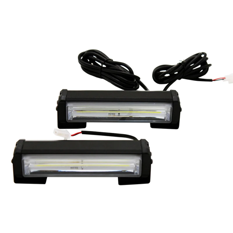 SUNKIA 2Pcs/Set Car COB Warning Light with switch Car Styling Emergency Strobe Light Bar 32W High Bright Auto Flash Light