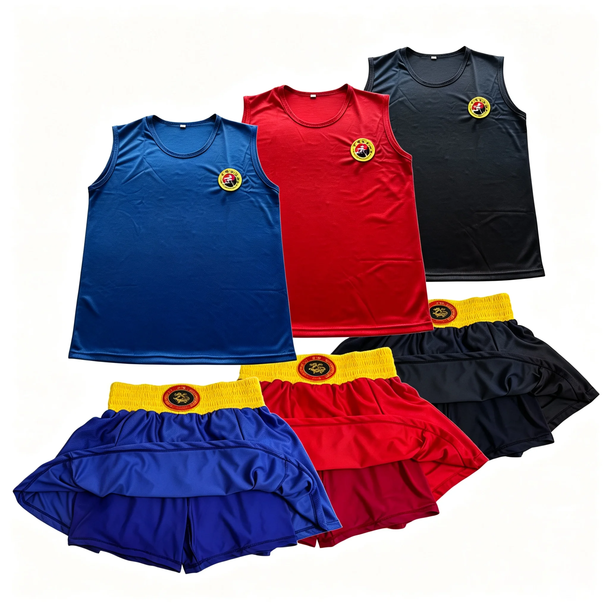 Boxuniform-Set für Damen und Mädchen, atmungsaktives ärmelloses Tanktop mit integrierten Shorts und Rock, Kampfsport-Outfit für Sanda Kickboxen