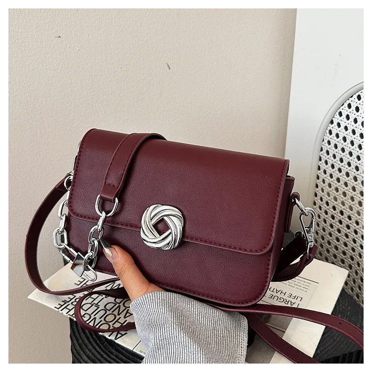 2025 Nuovo! Borsa da donna semplice in tinta unita - Lusso e versatile, spalla/tracolla, borsa quadrata piccola di fascia alta