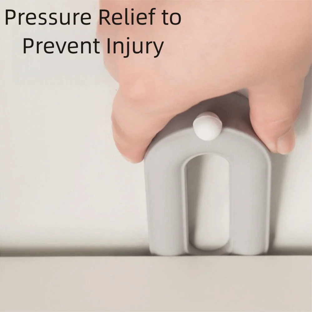 

Removable Door Stopper Silicone Material Doughnut Shape Doorstops Suction Design Adhesive Base Anti-Collision Stopper For Carpet