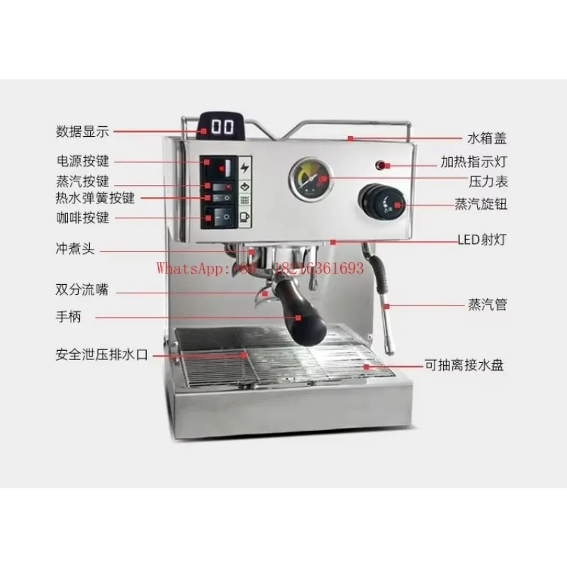 Limited Offer NEW EM-18 Elegant Third Generation Classic Household Italian Semi-automatic Coffee Machine Single Boiler