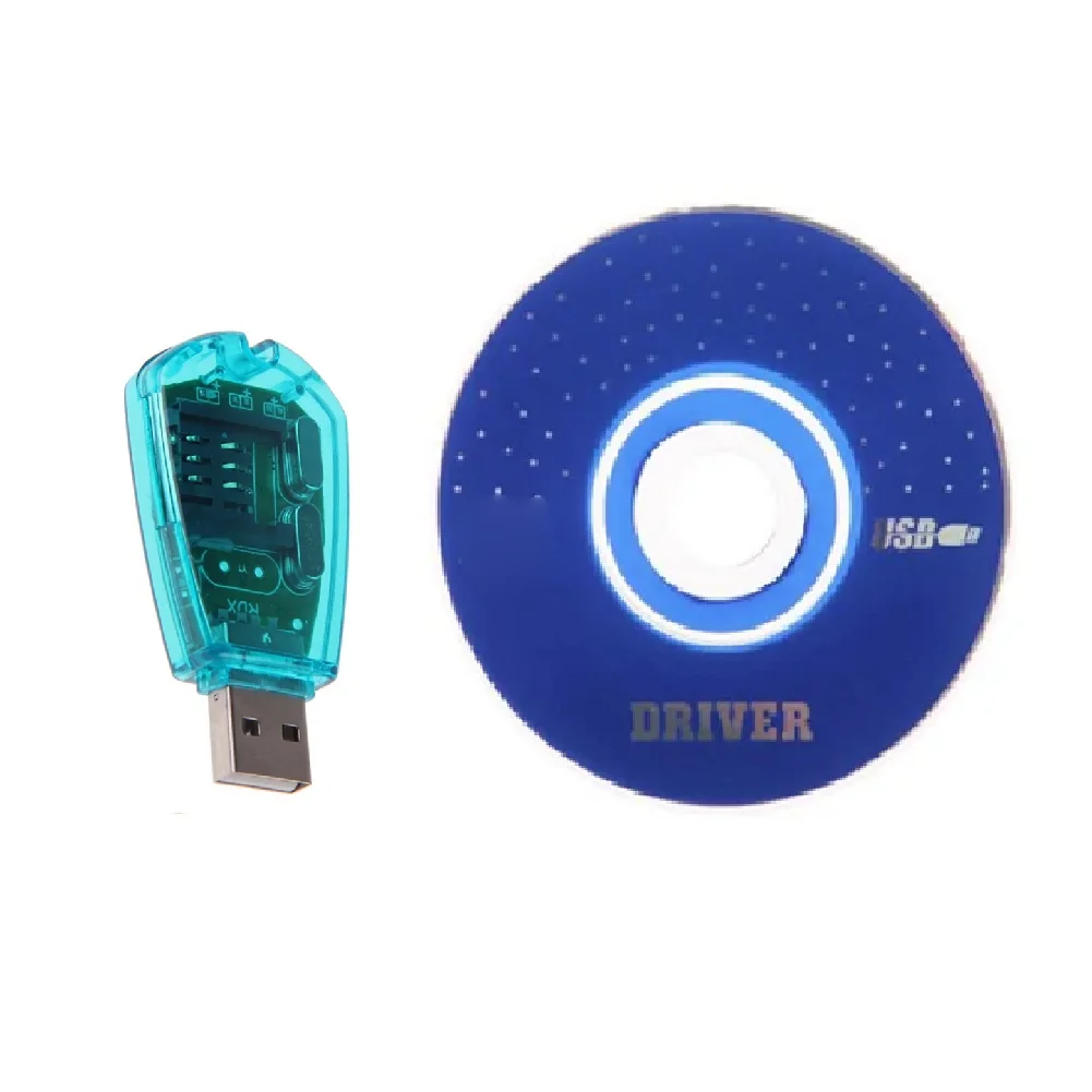 1pc SIM Card Reader With Blue USB Port Reader Writer Copier Cloner Backup Kit Phone Card Reader High-speed Access