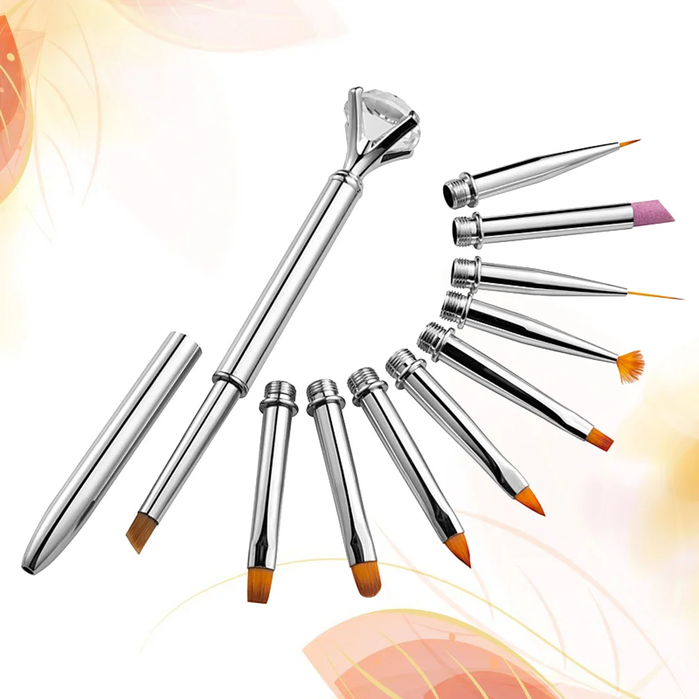 

10Pcs Durable Nail Art Pen Kit with Replaceable Tips for Painting Dotting and Design Patterns Manicure Tools Nail Art Pen