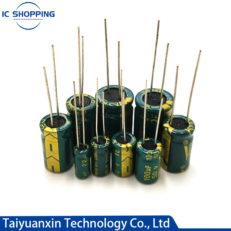 High Frequency Low Resistance Aluminium Capacitor 10V 16V 25V 35V 50V 63V 100V 400V 450V 100 220 330 1000 2200 3300 4700 6800UF