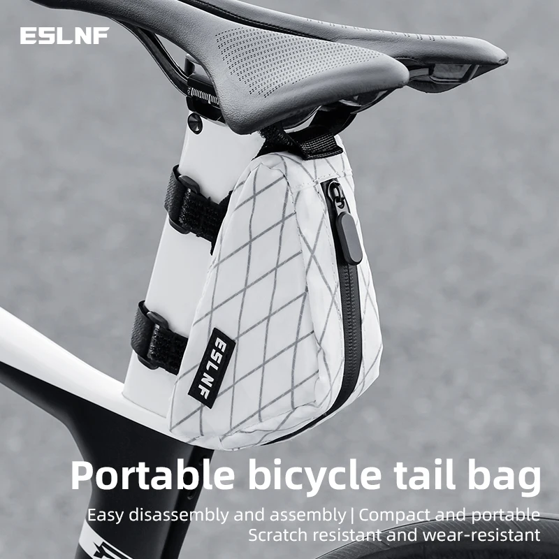 ESLNF Triangular Bicycle Saddle Bag Rainproof Cycling Padded Seat Pack for Storage And Accessories