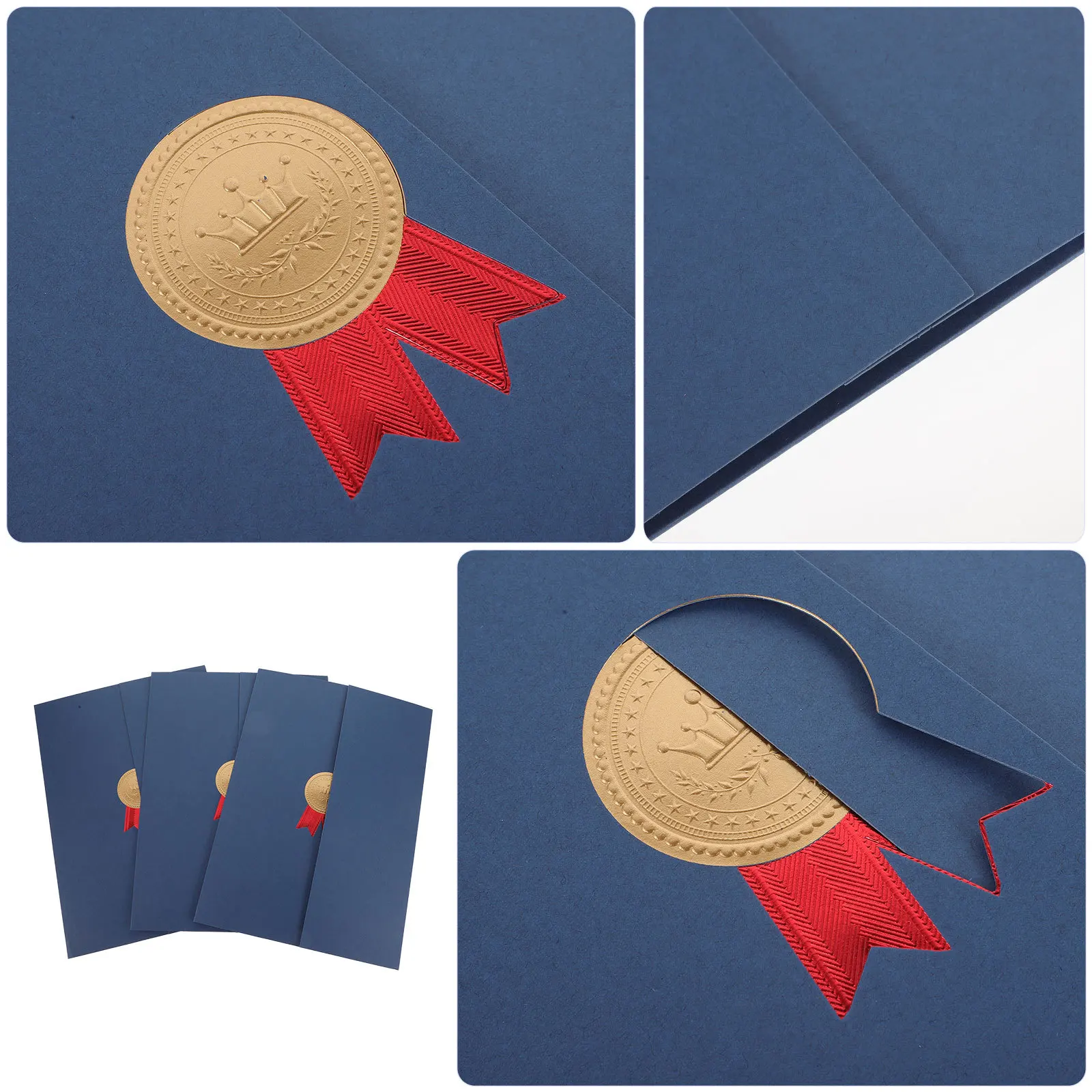 

3Pcs Certificate Cover Paper Diploma Holders Folding Type Document Protector for Graduation Award Envelopes Practical