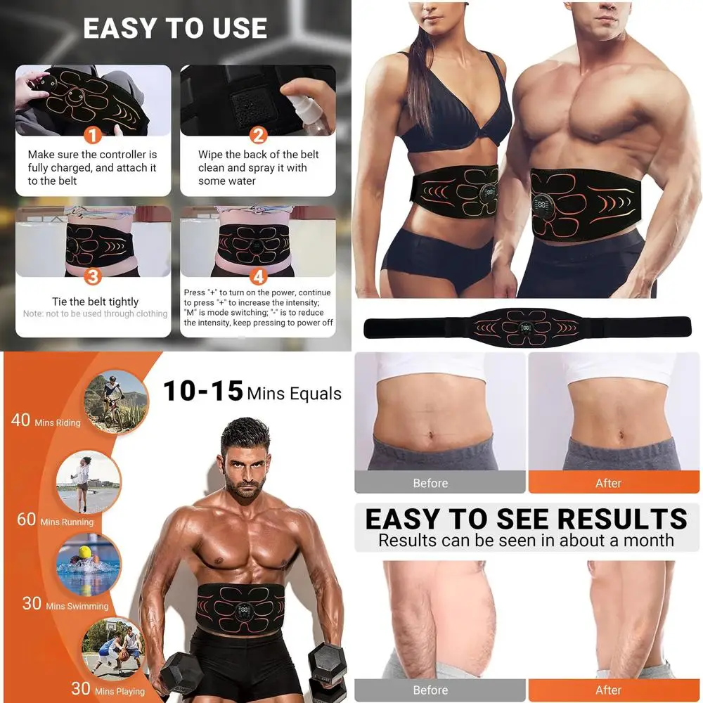 

Home Abdominal Exerciser for Men & Women - Electric Muscle Toner for Abs Workout