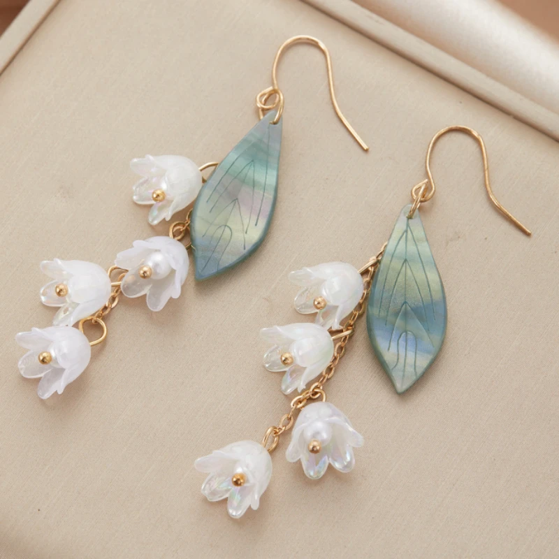 أقراط شرابة على شكل زهرة أوراق شجر عصرية جديدة، إكسسوارات مجوهرات مخصصة للاستخدام اليومي متعددة الاستخدامات للعطلات