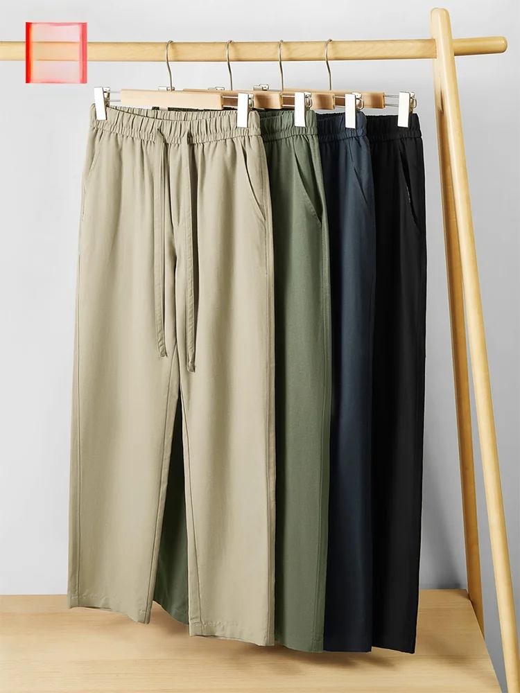 

Мужские летние свободные брюки прямого кроя из хлопка и льна, дышащие, универсальные, удобные, для весеннего отдыха