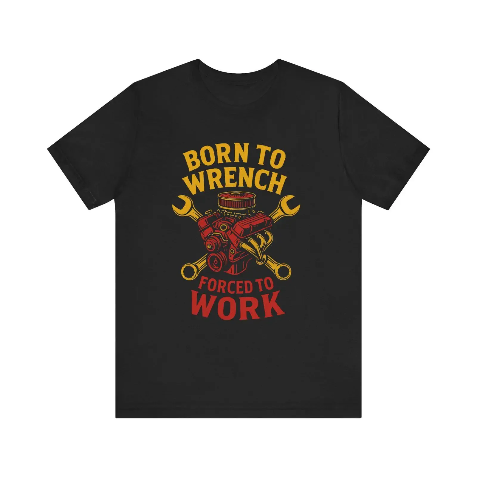 Born to Wrench T Shirt Automotive Humor Car Lover  vintage Washed Casual Comfortable Unisex Versatile Stretched Stylish